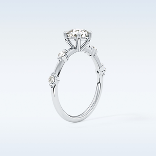 1.04 CT Dainty Engagement Ring Featuring Cushion Moissanite