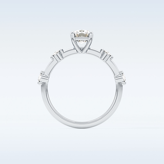 1.04 CT Dainty Engagement Ring Featuring Cushion Moissanite