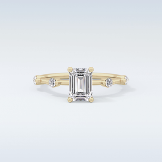 1.02 CT Dainty Engagement Ring Featuring Emerald Moissanite