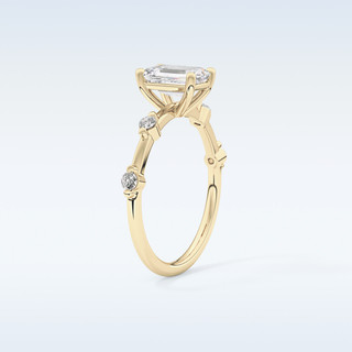 1.02 CT Dainty Engagement Ring Featuring Emerald Moissanite