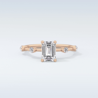 1.02 CT Dainty Engagement Ring Featuring Emerald Moissanite