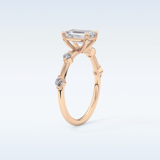 1.02 CT Dainty Engagement Ring Featuring Emerald Moissanite