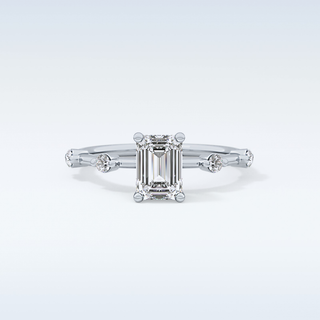1.02 CT Dainty Engagement Ring Featuring Emerald Moissanite
