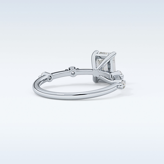 1.02 CT Dainty Engagement Ring Featuring Emerald Moissanite