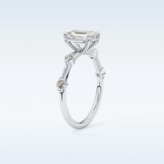 1.02 CT Dainty Engagement Ring Featuring Emerald Moissanite