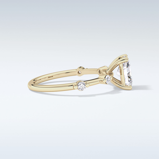 1.21 CT Dainty Engagement Ring Featuring Radiant Moissanite