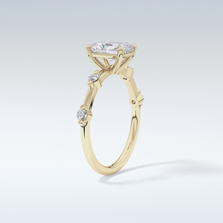 1.21 CT Dainty Engagement Ring Featuring Radiant Moissanite