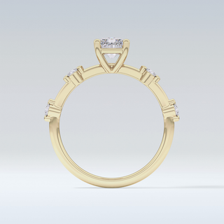1.21 CT Dainty Engagement Ring Featuring Radiant Moissanite