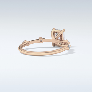1.21 CT Dainty Engagement Ring Featuring Radiant Moissanite