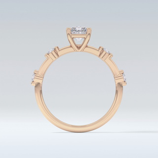 1.21 CT Dainty Engagement Ring Featuring Radiant Moissanite