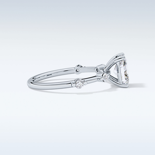 1.21 CT Dainty Engagement Ring Featuring Radiant Moissanite