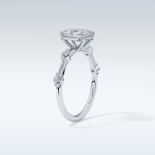 1.21 CT Dainty Engagement Ring Featuring Radiant Moissanite