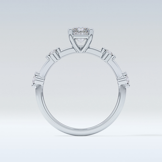 1.21 CT Dainty Engagement Ring Featuring Radiant Moissanite