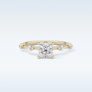 1.04 CT Dainty Engagement Ring Featuring Princess  Moissanite