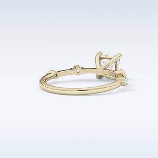 1.04 CT Dainty Engagement Ring Featuring Princess  Moissanite