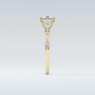 1.04 CT Dainty Engagement Ring Featuring Princess  Moissanite