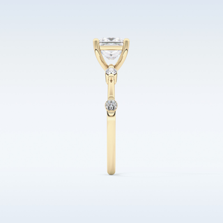 1.04 CT Dainty Engagement Ring Featuring Princess  Moissanite