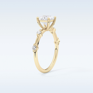1.04 CT Dainty Engagement Ring Featuring Princess  Moissanite