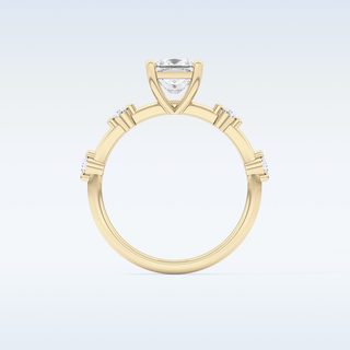 1.04 CT Dainty Engagement Ring Featuring Princess  Moissanite