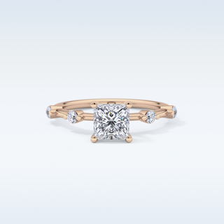 1.04 CT Dainty Engagement Ring Featuring Princess  Moissanite