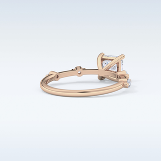 1.04 CT Dainty Engagement Ring Featuring Princess  Moissanite