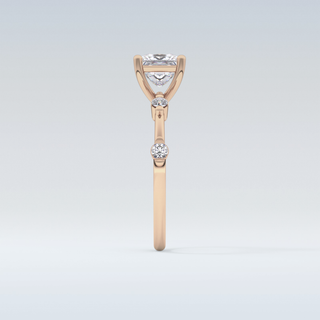 1.04 CT Dainty Engagement Ring Featuring Princess  Moissanite