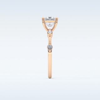 1.04 CT Dainty Engagement Ring Featuring Princess  Moissanite
