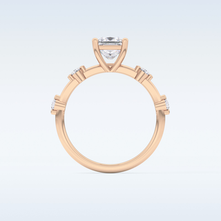 1.04 CT Dainty Engagement Ring Featuring Princess  Moissanite