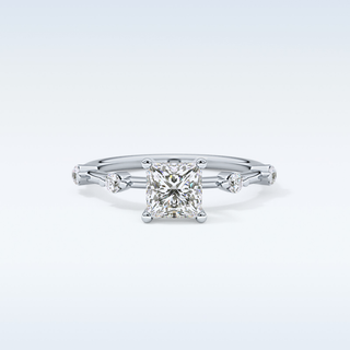 1.04 CT Dainty Engagement Ring Featuring Princess  Moissanite
