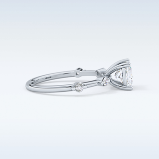 1.04 CT Dainty Engagement Ring Featuring Princess  Moissanite