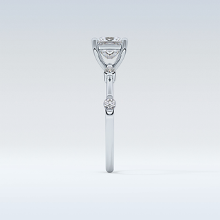 1.04 CT Dainty Engagement Ring Featuring Princess  Moissanite