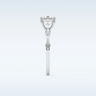 1.04 CT Dainty Engagement Ring Featuring Princess  Moissanite