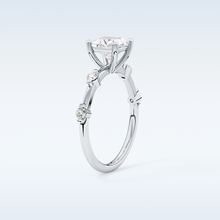 1.04 CT Dainty Engagement Ring Featuring Princess  Moissanite