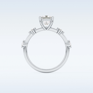 1.04 CT Dainty Engagement Ring Featuring Princess  Moissanite