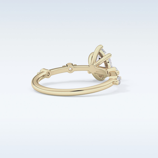 0.88 CT Dainty Engagement Ring Featuring Pear Moissanite