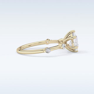 0.88 CT Dainty Engagement Ring Featuring Pear Moissanite