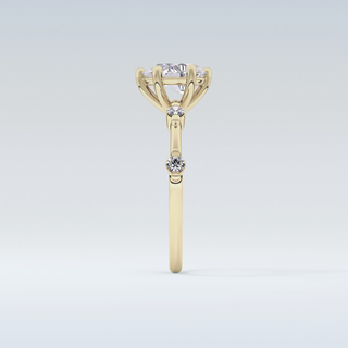 0.88 CT Dainty Engagement Ring Featuring Pear Moissanite
