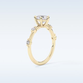 0.88 CT Dainty Engagement Ring Featuring Pear Moissanite