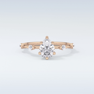 0.88 CT Dainty Engagement Ring Featuring Pear Moissanite