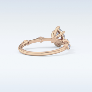 0.88 CT Dainty Engagement Ring Featuring Pear Moissanite