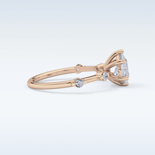 0.88 CT Dainty Engagement Ring Featuring Pear Moissanite