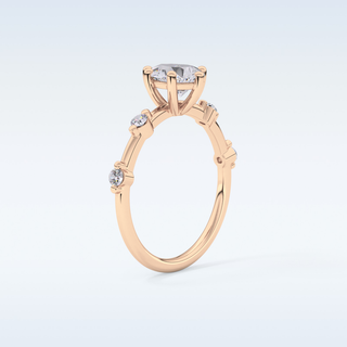 0.88 CT Dainty Engagement Ring Featuring Pear Moissanite