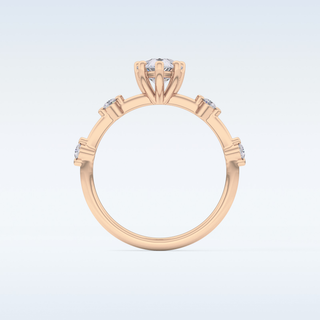 0.88 CT Dainty Engagement Ring Featuring Pear Moissanite