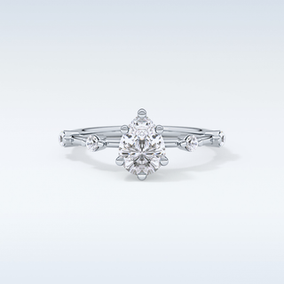 0.88 CT Dainty Engagement Ring Featuring Pear Moissanite