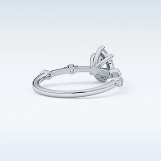 0.88 CT Dainty Engagement Ring Featuring Pear Moissanite