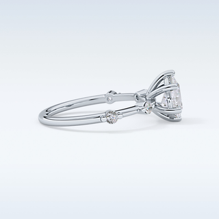 0.88 CT Dainty Engagement Ring Featuring Pear Moissanite