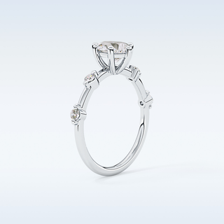 0.88 CT Dainty Engagement Ring Featuring Pear Moissanite