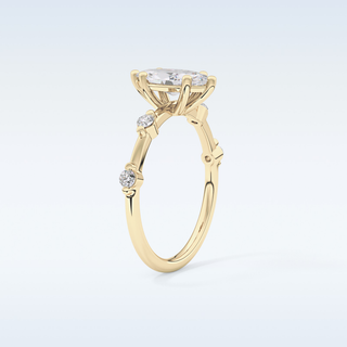 0.82 CT Dainty Engagement Ring Featuring Marquise Moissanite