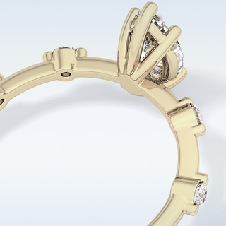 0.82 CT Dainty Engagement Ring Featuring Marquise Moissanite