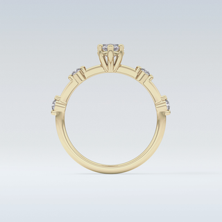 0.82 CT Dainty Engagement Ring Featuring Marquise Moissanite